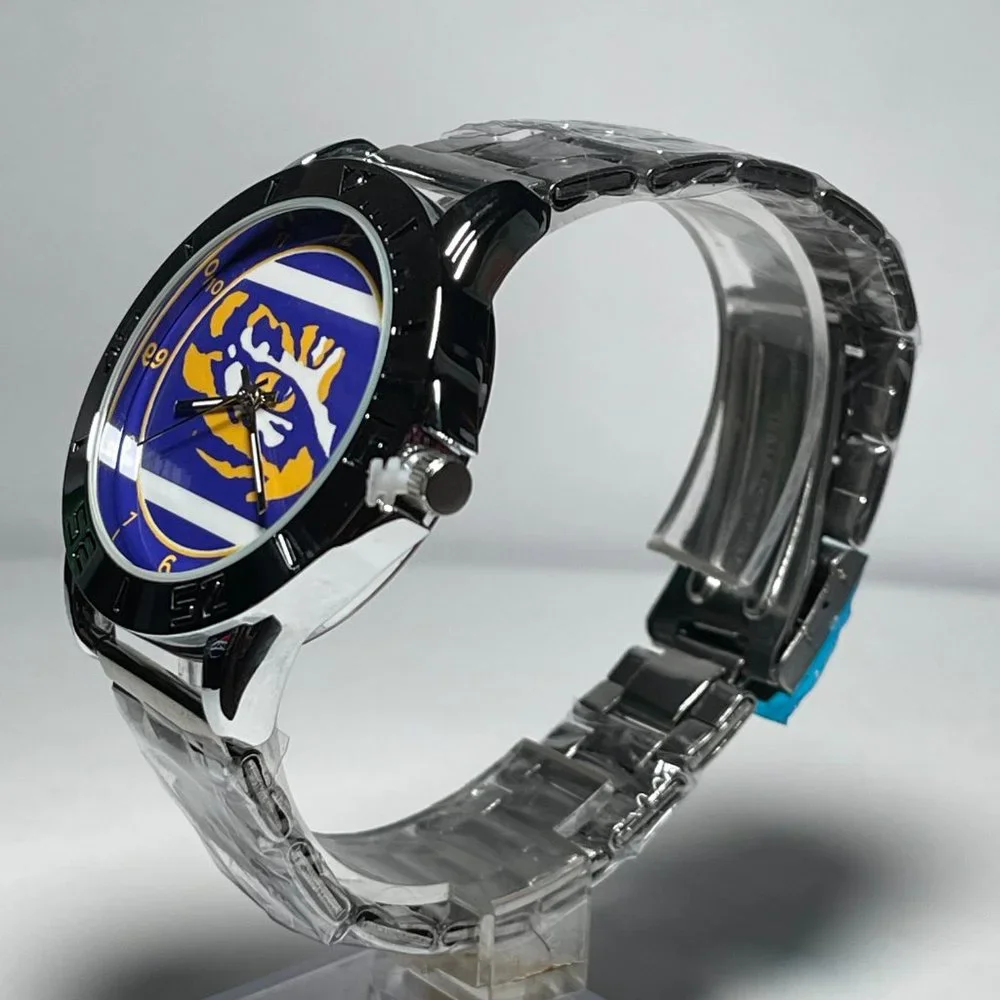 LSU Tigers NCAA Stainless Steel Men's Watch NEW!!